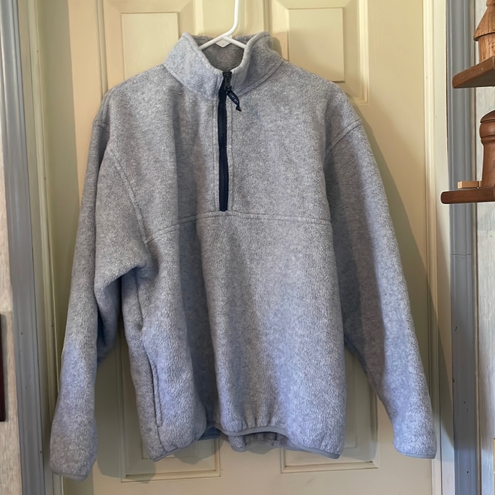 Men’s/Women’s Port Authority Gray Fleece Zip Front Sweatshirt Size Large